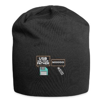 USB I am Your Father Nerd Computer IT Geek - Jersey-Beanie - Schwarz - Vorne