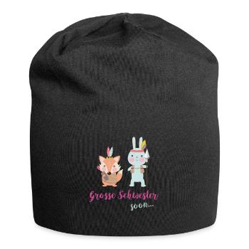 Big goose sister soon soon T-shirt - Jersey Beanie - black - Front