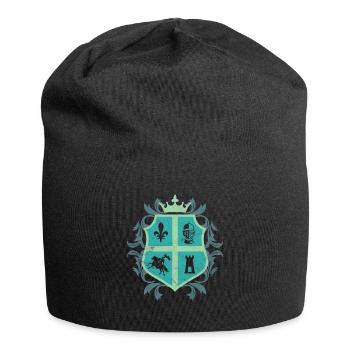 Ritter Wappen Schild Geschenk Kind Sohn Burg - Jersey-Beanie - Schwarz - Vorne
