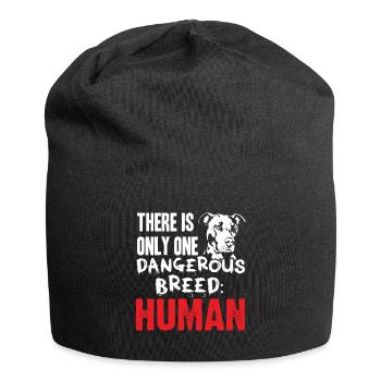 Pit Bull - Nur eine gefährliche Rasse - Mensch - Jersey-Beanie - Schwarz - Vorne