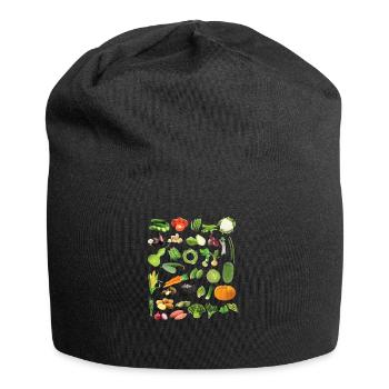 Alle Arten von Gemüse - Jersey-Beanie - Schwarz - Vorne