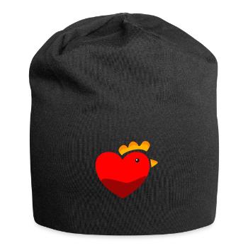 Hühner Henne Hahn Hühnerhalter Ei Küken Kleintier - Jersey-Beanie - Schwarz - Vorne