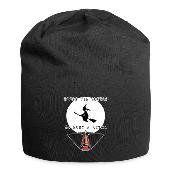 Hunt a witch witches hunt Halloween scary monster - Jersey Beanie - black - Front