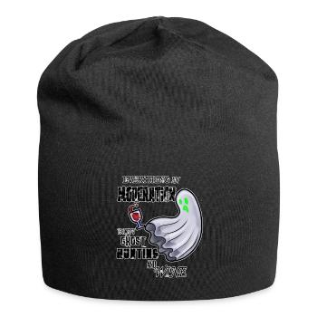 Hunting and Wine Wine Ghosts Hunt Halloween joke - Jersey Beanie - black - Front