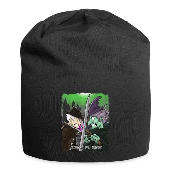 Hunter Vs. Witch witch halloween monster scary - Jersey Beanie - black - Front