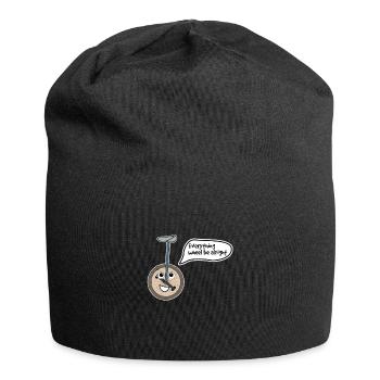 Einrad - Jersey-Beanie - Schwarz - Vorne
