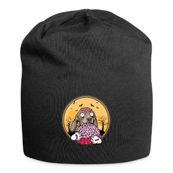 Dachshund Dachshund Halloween Zombie Dog Gift - Jersey Beanie - black - Front