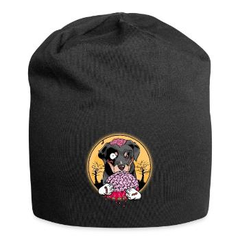 Rottweiler Halloween zombie dog gift - Jersey Beanie - black - Front