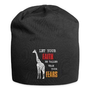 Giraffes saying - Jersey Beanie - black - Front