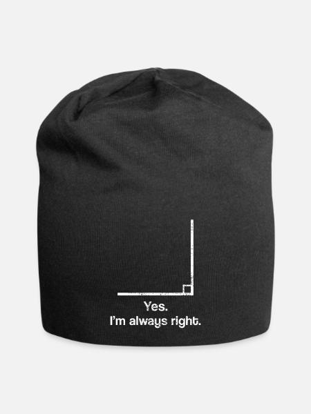 Mathematik Leistungskurs Spruch - Jersey-Beanie - Schwarz
