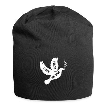 Frieden Friedenstaube Friedensstifter Geschenk - Jersey-Beanie - Schwarz - Vorne