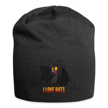 I love bats - Jersey Beanie - black - Front