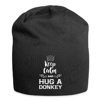Animal âne - Bonnet en jersey - noir - Devant