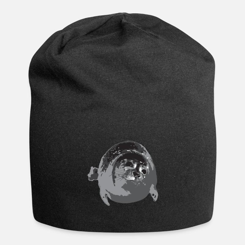 Thick seal - Jersey Beanie - black
