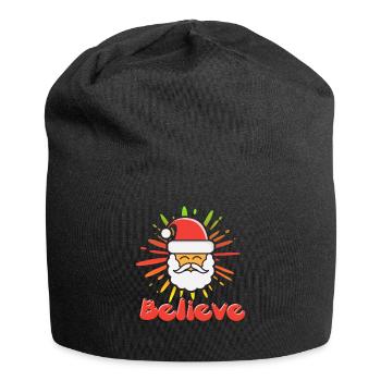 Weihnachten - Jersey-Beanie - Schwarz - Vorne