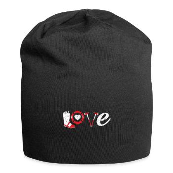 Feuerwehr Liebe Beruf - Jersey-Beanie - Schwarz - Vorne