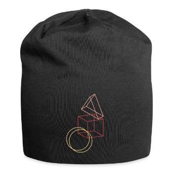 Formes géométriques - Bonnet en jersey - noir - Devant