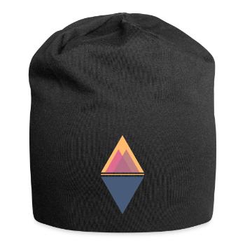 Triangles de formes géométriques - Bonnet en jersey - noir - Devant