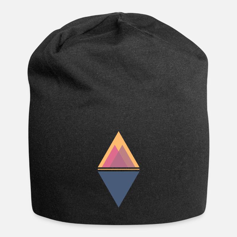 Triangles de formes géométriques - Bonnet en jersey - noir