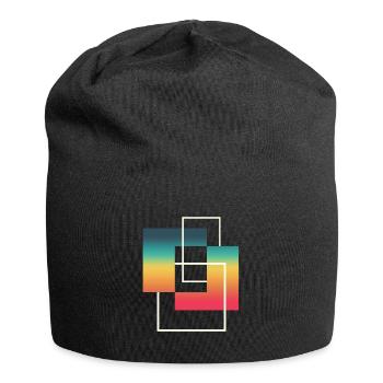 Geometric shapes squares - Jersey Beanie - black - Front