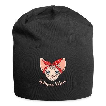 Sphynx Katzen Mutter - Jersey-Beanie - Schwarz - Vorne