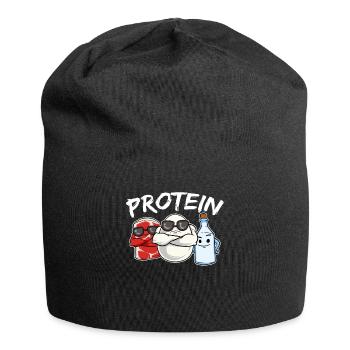 Protein Protein Muscle Building Training Fitness Force - Jersey Beanie - black - Front