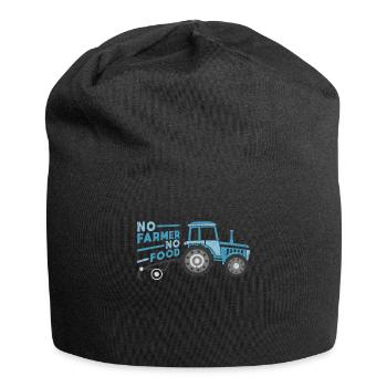 Aucun agriculteur, aucun tracteur alimentaire ne dit cadeau - Bonnet en jersey - noir - Devant