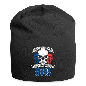 Idée cadeau bannière drapeau France - Bonnet en jersey - noir - Devant