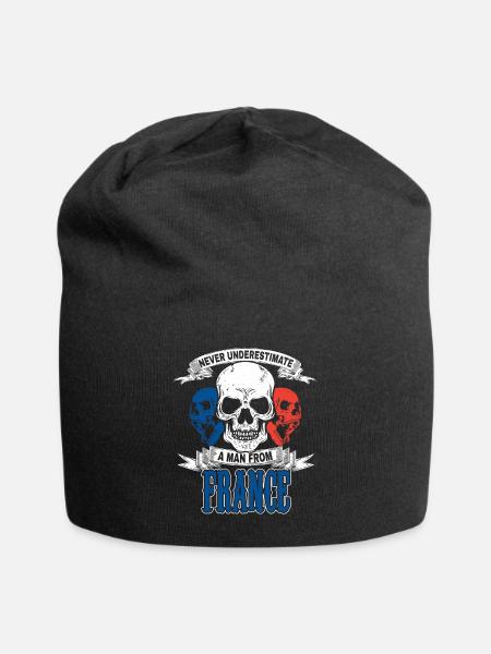 Idée cadeau bannière drapeau France - Bonnet en jersey - noir