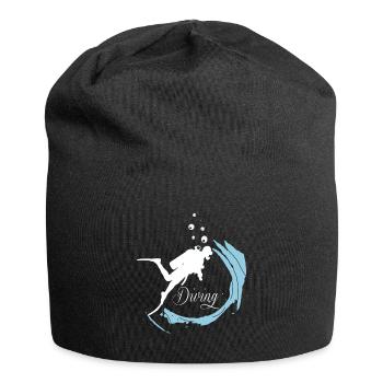 Diving - Taucher - Tauchen - Jersey-Beanie - Schwarz - Vorne