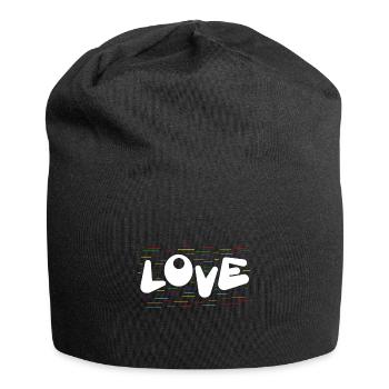 Amour arc-en-ciel cadeau enfants noël - Bonnet en jersey - noir - Devant