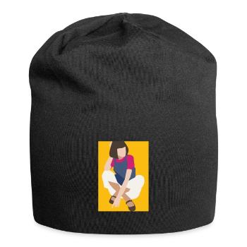 High Fashion Comic Girl - Jersey Beanie - black - Front