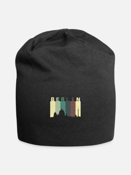 Berlin Skyline - Jersey-Beanie - Schwarz