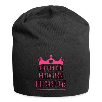 Ich darf das für Frauen und Mädchen frecher Spruch - Jersey-Beanie - Schwarz - Vorne