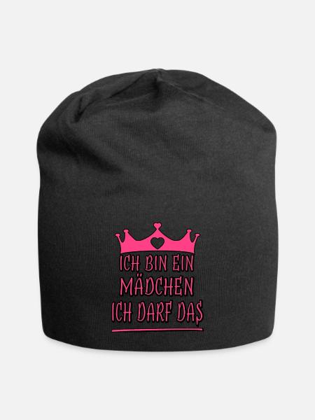 Ich darf das für Frauen und Mädchen frecher Spruch - Jersey-Beanie - Schwarz