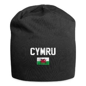 Vintage Wales flag - Jersey Beanie - black - Front