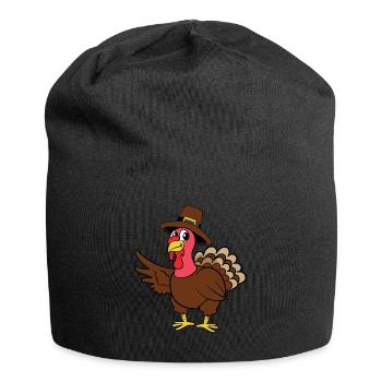 Thanksgiving Thanksgiving turkey turkey pilgrim - Jersey Beanie - black - Front