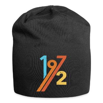 1972 Geburtstag - Jersey-Beanie - Schwarz - Vorne