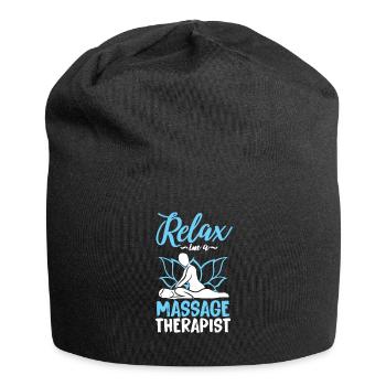 Massage Therapeut Massageliege Relax Öl Geschenk - Jersey-Beanie - Schwarz - Vorne