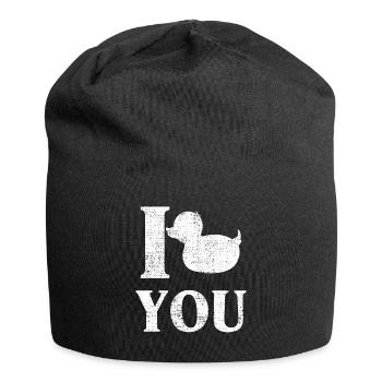 Je te canard - Bonnet en jersey - noir - Devant