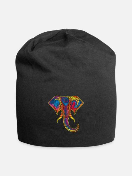 Elefant - Jersey-Beanie - Schwarz