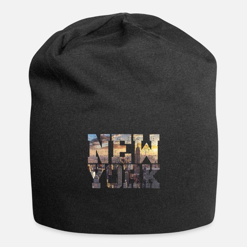 New York Big Apple - Jersey-Beanie - Schwarz