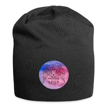 Rom S.p.q.r spqr Forum Romanum Cäsar Nero Augustus - Jersey-Beanie - Schwarz - Vorne