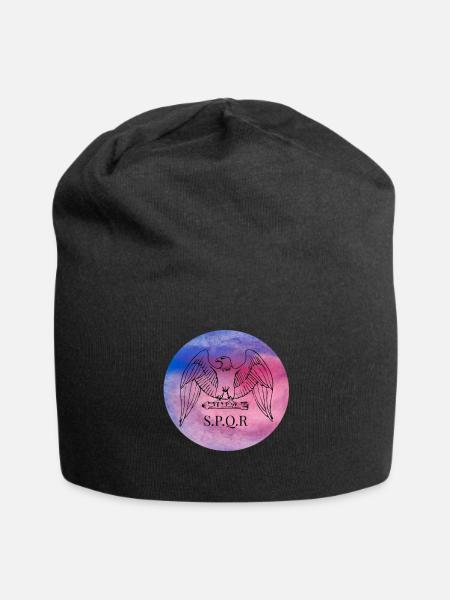 Rom S.p.q.r spqr Forum Romanum Cäsar Nero Augustus - Jersey-Beanie - Schwarz