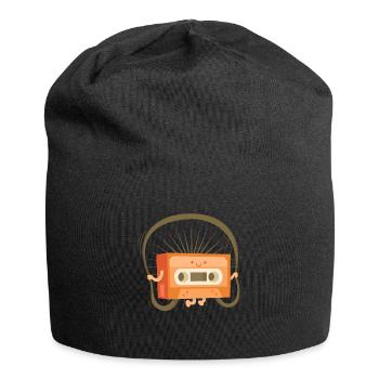 Kassette - Jersey-Beanie - Schwarz - Vorne