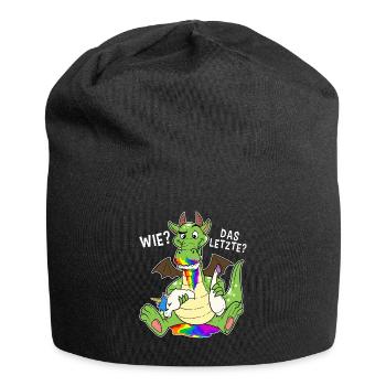 Letztes Einhorn Drache Frühstück Essen Mahl Mittag - Jersey-Beanie - Schwarz - Vorne