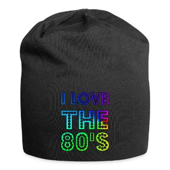 I Love The 80s Cute And Funny 80s Happy Love Gift Idea Design - Jersey Beanie - black - Front
