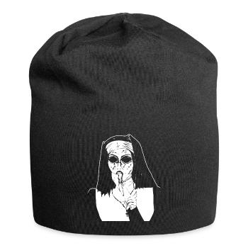gruselige nonne geschenk shirt - Jersey-Beanie - Schwarz - Vorne