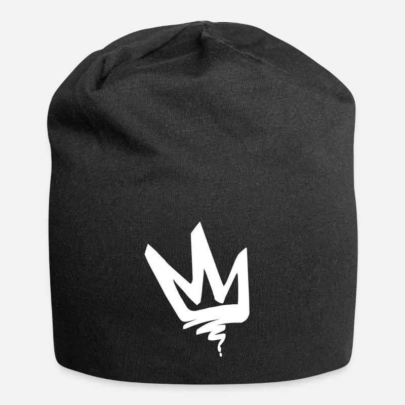 couronne jour blanc - Bonnet en jersey - noir