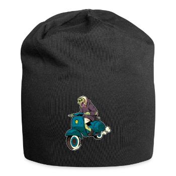 Halloween scooter driver scooter zombie gift - Jersey Beanie - black - Front